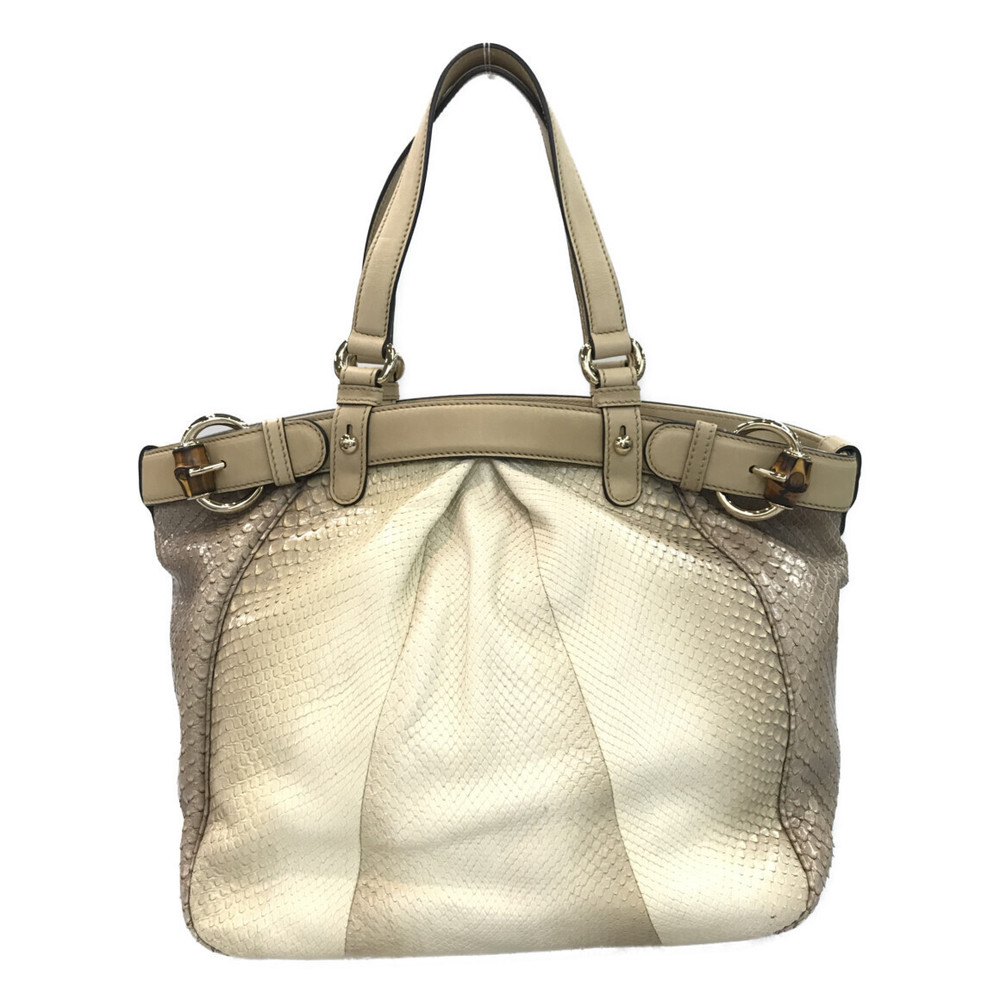 Gucci Handbag Python Bamboo Leather